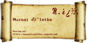 Muzsai Életke névjegykártya